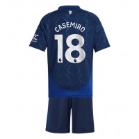 Manchester United Casemiro #18 Vonkajší Detský futbalový dres 2024-25 Krátky Rukáv (+ trenírky)